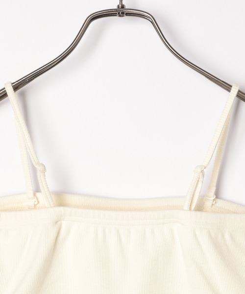 Heather（ヘザー）の「ショートカップ付きリブキャミ　113120（キャミソール・レディース・オフホワイト/ブラック・S/M）」の3枚目の写真