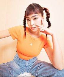 BACK TO THE FIELD | 【MLB】パット付きバックオープンロゴトップス(Tシャツ/カットソー)