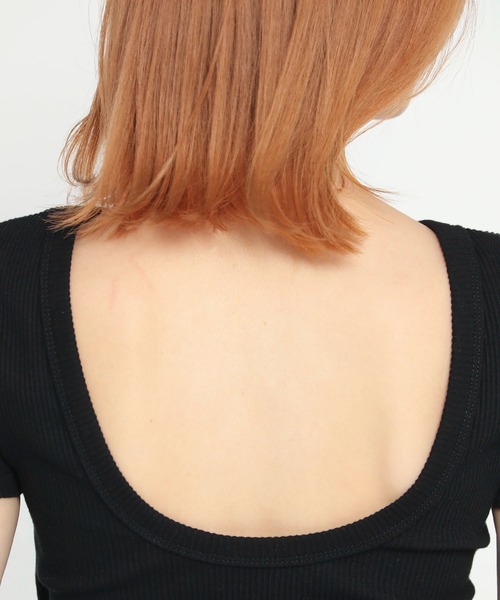 BACK TO THE FIELD（バック トゥー ザ フィールド）の「【MLB】パット付きバックオープンロゴトップス（Tシャツ/カットソー・レディース・オレンジ/ブラック/ホワイト・FREE）」の9枚目の写真