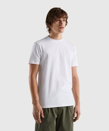 BENETTON (UNITED COLORS OF BENETTON) | ストレッチクルーネック半袖Tシャツ・カットソー(Tシャツ/カットソー)