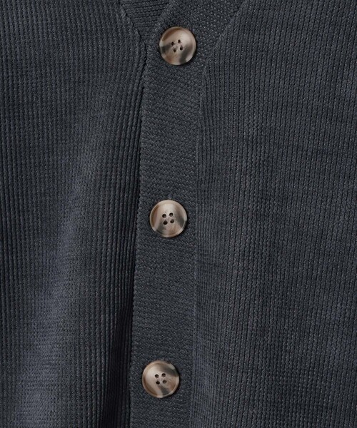 le cercle ADAM ET ROPE'（ルセルクルアダムエロペ）の「【mens】ストレッチカルゼカーディガン（カーディガン/ボレロ・メンズ・カーキ/グレー/ブラック・L/M）」の9枚目の写真