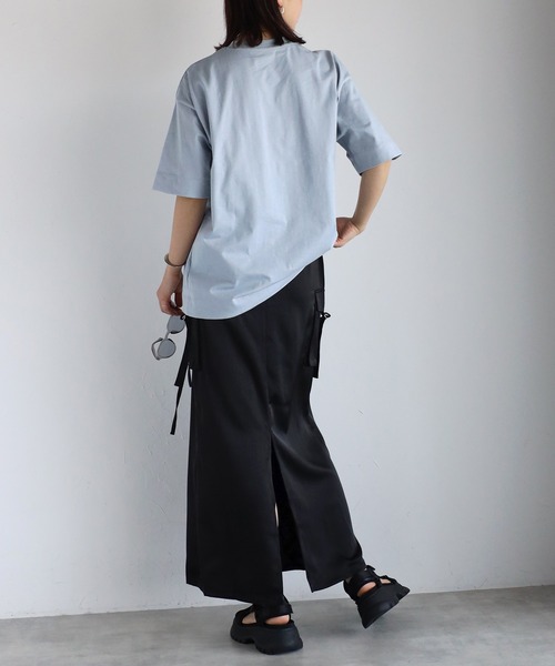 r.(アールドット)の「リボン付きTシャツ(Tシャツ/カットソー・レディース・ブラック/ライトブルー/ホワイト/チャコールグレー・FREE)」の18枚目の写真