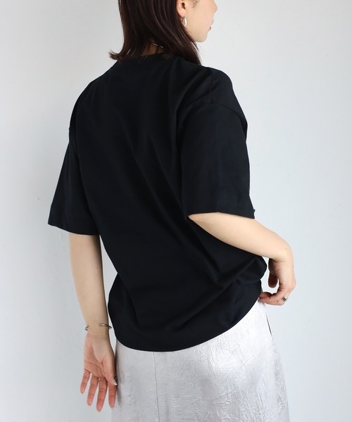 r.(アールドット)の「リボン付きTシャツ(Tシャツ/カットソー・レディース・ブラック/ライトブルー/ホワイト/チャコールグレー・FREE)」の15枚目の写真