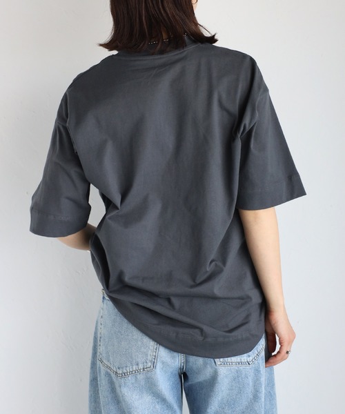 r.(アールドット)の「リボン付きTシャツ(Tシャツ/カットソー・レディース・ブラック/ライトブルー/ホワイト/チャコールグレー・FREE)」の9枚目の写真