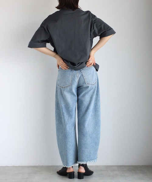 r.(アールドット)の「リボン付きTシャツ(Tシャツ/カットソー・レディース・ブラック/ライトブルー/ホワイト/チャコールグレー・FREE)」の6枚目の写真