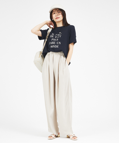 abahouse mavie（アバハウスマヴィ）の「【セットアップ対応】レーヨンリネンワイドパンツ（その他パンツ・レディース・ベージュ/レッド/カーキ/ブラック・36/38）」の9枚目の写真