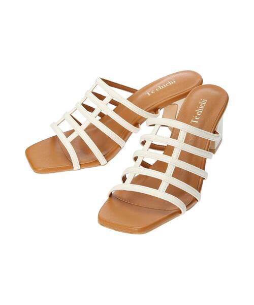 Te chichi（テチチ）の「ケージサンダル（サンダル・レディース・オフホワイト/ブラック/ゴールド・37/38）」の9枚目の写真