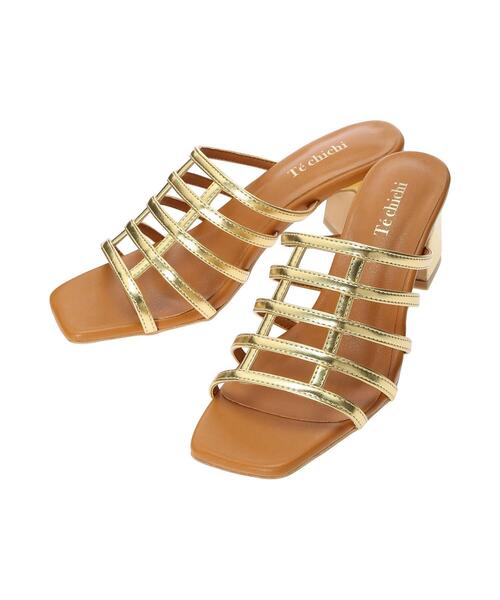 Te chichi（テチチ）の「ケージサンダル（サンダル・レディース・オフホワイト/ブラック/ゴールド・37/38）」の10枚目の写真