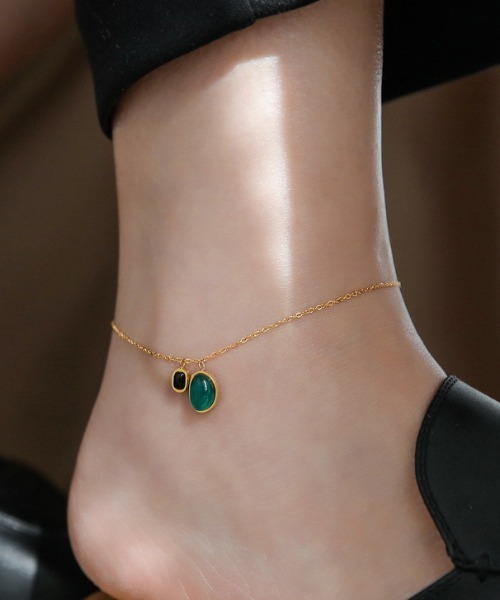 Coo+i（クーイ）の「瑪瑙ステンレスチェーンアンクレット（アンクレット・レディース・ゴールド・FREE）」の5枚目の写真