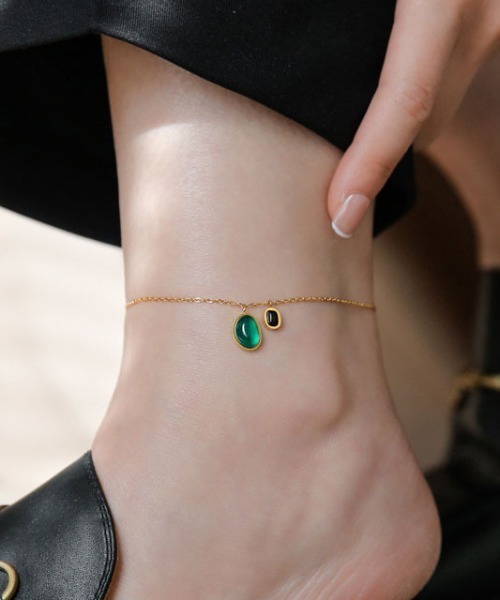 Coo+i（クーイ）の「瑪瑙ステンレスチェーンアンクレット（アンクレット・レディース・ゴールド・FREE）」の7枚目の写真