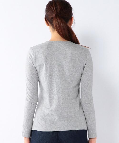 coen（コーエン）の「カラーネップクルーネックカットソー（Tシャツ/カットソー・レディース・グレー/ネイビー・MEDIUM/LARGE）」の9枚目の写真