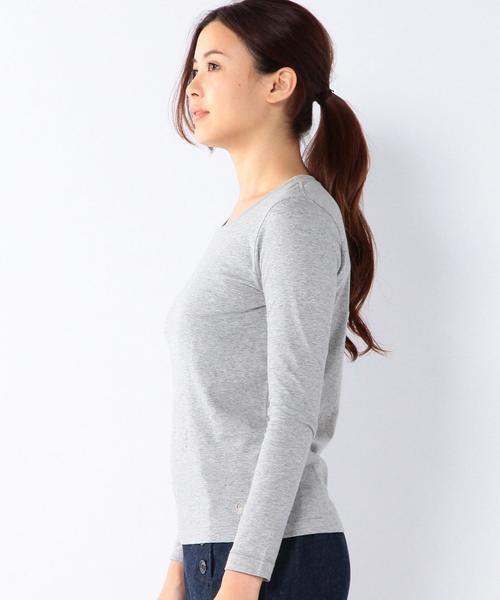 coen（コーエン）の「カラーネップクルーネックカットソー（Tシャツ/カットソー・レディース・グレー/ネイビー・MEDIUM/LARGE）」の11枚目の写真