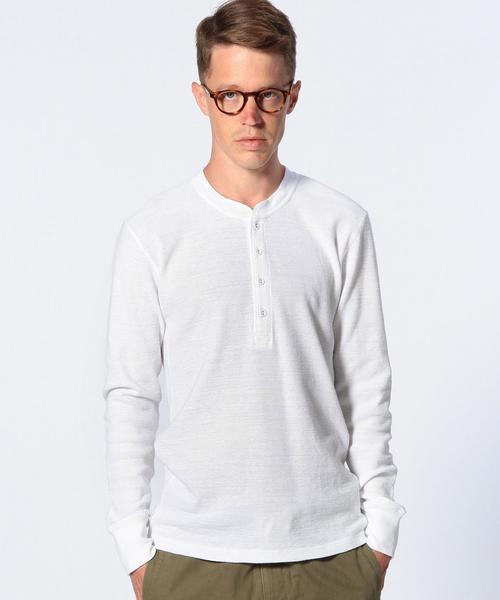 UNITED ARROWS（ユナイテッドアローズ）の「UAS コットン ワッフル ヘンリーネック ◆（Tシャツ/カットソー・メンズ・ホワイト・LARGE/SMALL/MEDIUM/X-LARGE/XX-LARGE/X-SMALL）」の3枚目の写真