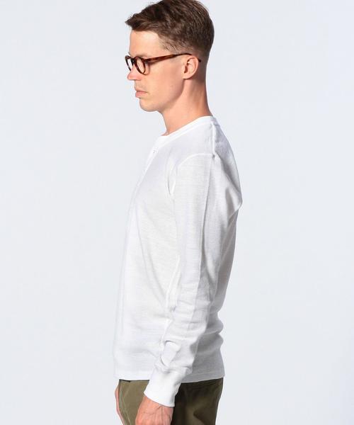 UNITED ARROWS（ユナイテッドアローズ）の「UAS コットン ワッフル ヘンリーネック ◆（Tシャツ/カットソー・メンズ・ホワイト・LARGE/SMALL/MEDIUM/X-LARGE/XX-LARGE/X-SMALL）」の4枚目の写真