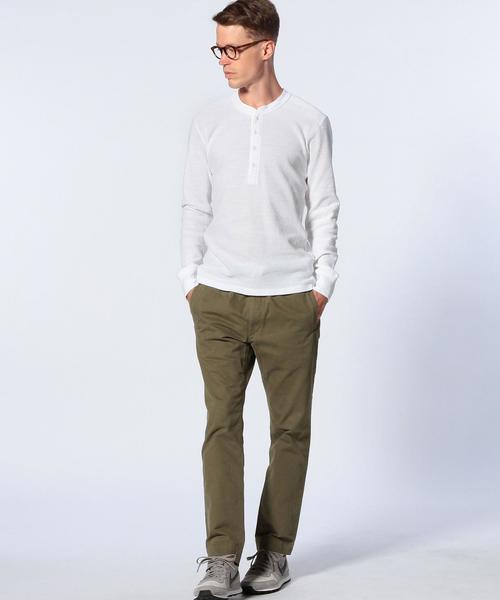 UNITED ARROWS（ユナイテッドアローズ）の「UAS コットン ワッフル ヘンリーネック ◆（Tシャツ/カットソー・メンズ・ホワイト・LARGE/SMALL/MEDIUM/X-LARGE/XX-LARGE/X-SMALL）」の5枚目の写真