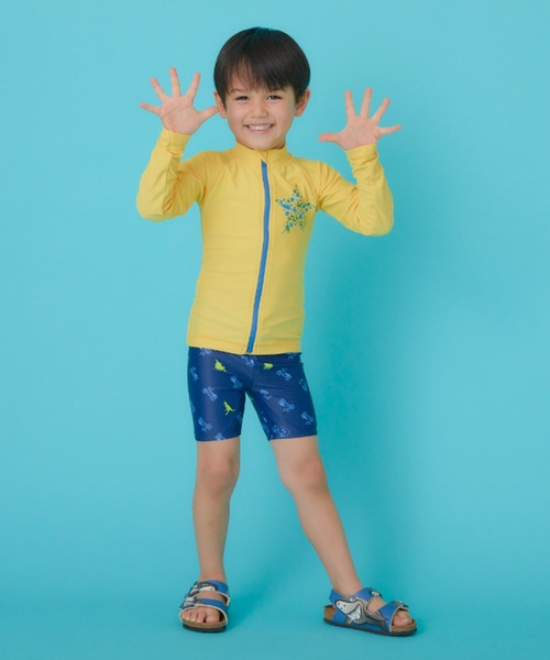 HAKKA KIDS（ハッカキッズ）の「[水着･スイム]アニマルスタープリントラッシュガード（ラッシュガード・キッズ・イエロー/ブルー・S/M）」の6枚目の写真
