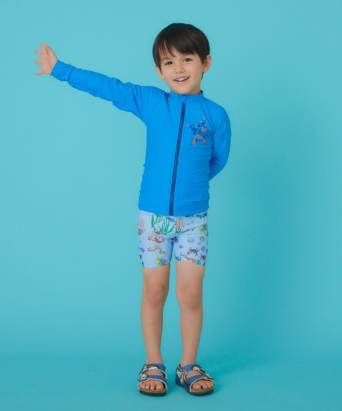 HAKKA KIDS（ハッカキッズ）の「[水着･スイム]アニマルスタープリントラッシュガード（ラッシュガード・キッズ・イエロー/ブルー・S/M）」の9枚目の写真