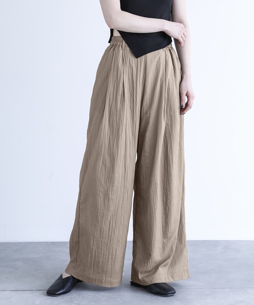 n'OrLABEL（ノアールレーベル）の「『シアータックパンツ』（その他パンツ・レディース・ベージュ/グレイッシュブルー/ブラック・1/2）」の13枚目の写真