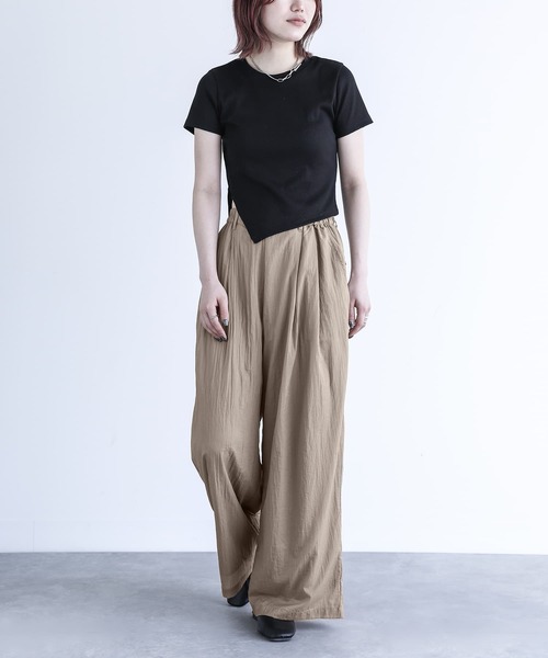 n'OrLABEL（ノアールレーベル）の「『シアータックパンツ』（その他パンツ・レディース・ベージュ/グレイッシュブルー/ブラック・1/2）」の15枚目の写真