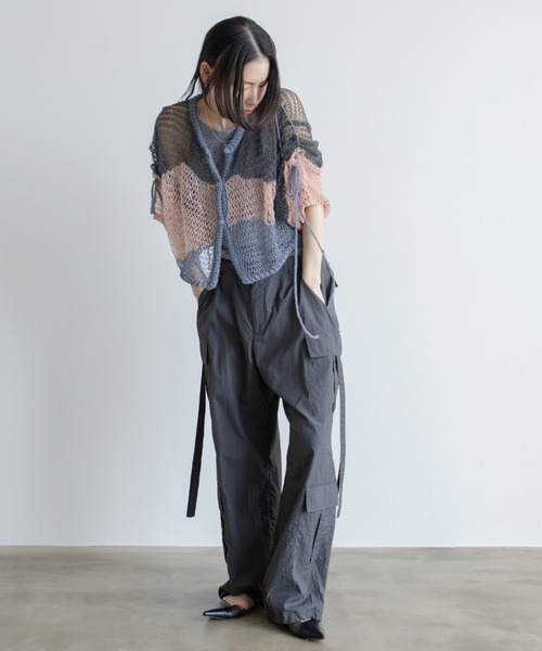 VACANCY(ヴァカンシー)の「透かし編みウェーブリボンカーディガン(カーディガン/ボレロ・レディース・グリーン/ブラック/ブルー・FREE)」の22枚目の写真