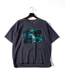 THISIS（ディスイズ）の「ダンボールニット ハンドステッチ ルーズフィット プリントTシャツ（Tシャツ/カットソー）」