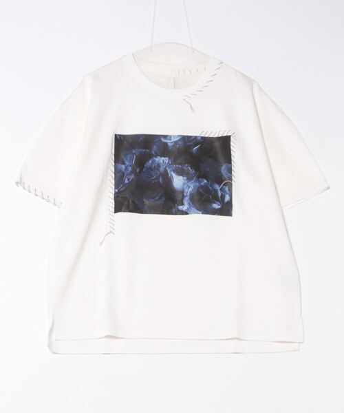 THISIS(ディスイズ)の「ダンボールニット ハンドステッチ ルーズフィット プリントTシャツ(Tシャツ/カットソー・メンズ・ホワイト/ブラック/チャコールグレー・LARGE/X-LARGE/MEDIUM)」の6枚目の写真