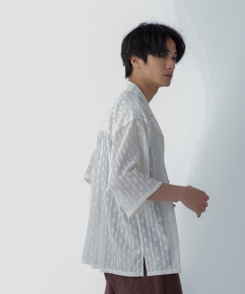 NANO universe(ナノユニバース)の「WEB限定/ワイドレースシャツ 半袖(シャツ/ブラウス・メンズ・ホワイト/ブラック/ライトブラウン・M/L)」の16枚目の写真