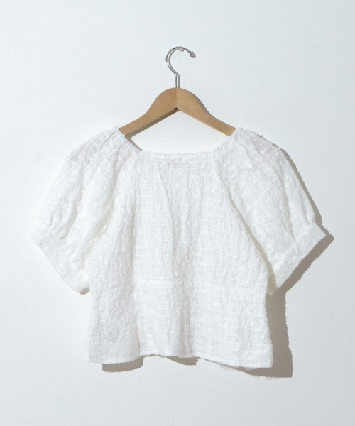 flower(フラワー)の「トゥインクルパフブラウス(シャツ/ブラウス・レディース・ブルー/ホワイト・FREE)」の13枚目の写真