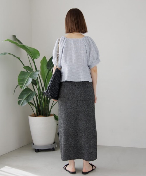 flower(フラワー)の「トゥインクルパフブラウス(シャツ/ブラウス・レディース・ブルー/ホワイト・FREE)」の21枚目の写真