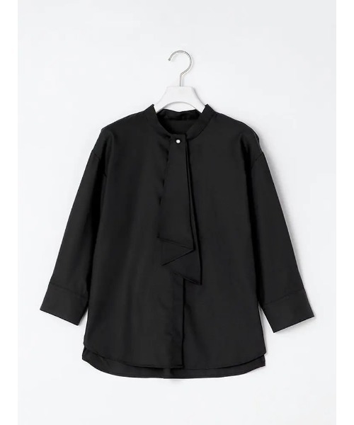 Perfect Suit FActory（パーフェクトスーツファクトリー）の「【UVカット/形態安定】サンシェルタブラウス　2WAYボウタイ　ホワイト/ブラック（シャツ/ブラウス・レディース・ブラック/ホワイト・M/S/L）」の16枚目の写真