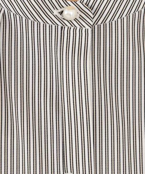 index（インデックス）の「◆UV カラーストライプバンドカラーブラウス【防シワ/イージーアイロン/洗濯機洗い可】（シャツ/ブラウス・レディース・ホワイト系5/パープル系1/グレー系2・36/38/40/42）」の11枚目の写真