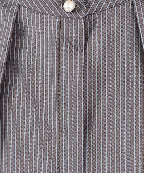 index（インデックス）の「◆UV カラーストライプバンドカラーブラウス【防シワ/イージーアイロン/洗濯機洗い可】（シャツ/ブラウス・レディース・ホワイト系5/パープル系1/グレー系2・36/38/40/42）」の21枚目の写真