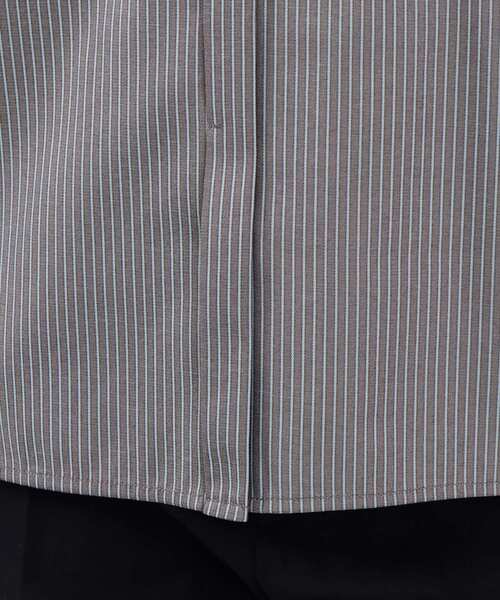 index（インデックス）の「◆UV カラーストライプバンドカラーブラウス【防シワ/イージーアイロン/洗濯機洗い可】（シャツ/ブラウス・レディース・ホワイト系5/パープル系1/グレー系2・36/38/40/42）」の18枚目の写真