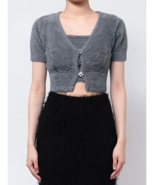 EMODA(エモダ)の「シャギーコンパクトツインニット(ニット/セーター・レディース・ライム/グレー/ホワイト/ブラック/ブルー・FREE)」の4枚目の写真