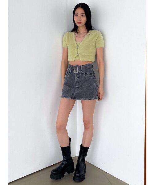 EMODA(エモダ)の「シャギーコンパクトツインニット(ニット/セーター・レディース・ライム/グレー/ホワイト/ブラック/ブルー・FREE)」の9枚目の写真