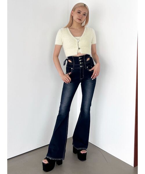 EMODA(エモダ)の「シャギーコンパクトツインニット(ニット/セーター・レディース・ライム/グレー/ホワイト/ブラック/ブルー・FREE)」の22枚目の写真