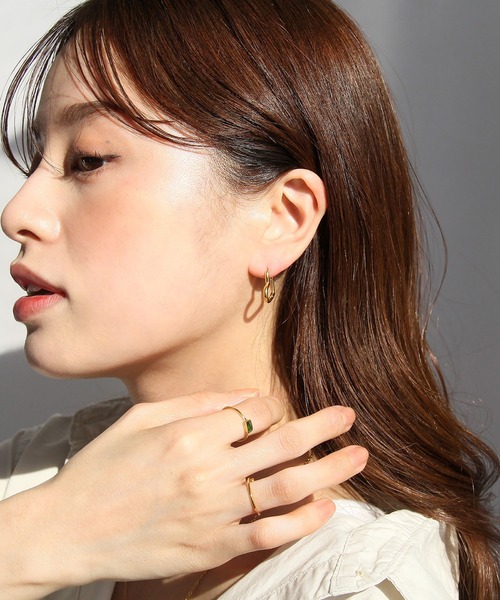abaskdesign(アバスクデザイン)の「金属アレルギー対応 シンプルハートフープステンレスピアス(ピアス(両耳用)・レディース・シルバー/ゴールド・FREE)」の3枚目の写真