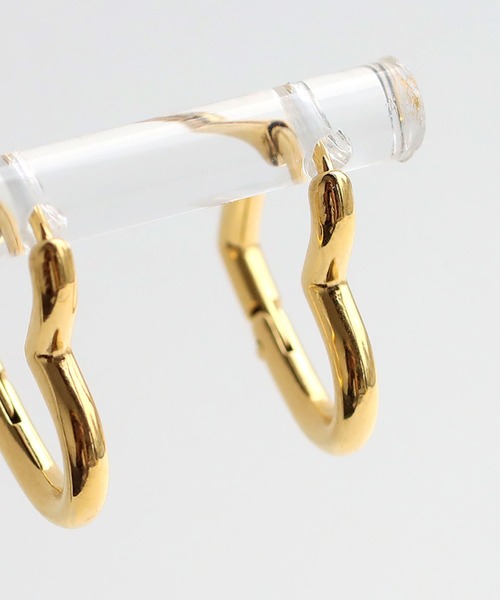 abaskdesign(アバスクデザイン)の「金属アレルギー対応 シンプルハートフープステンレスピアス(ピアス(両耳用)・レディース・シルバー/ゴールド・FREE)」の10枚目の写真