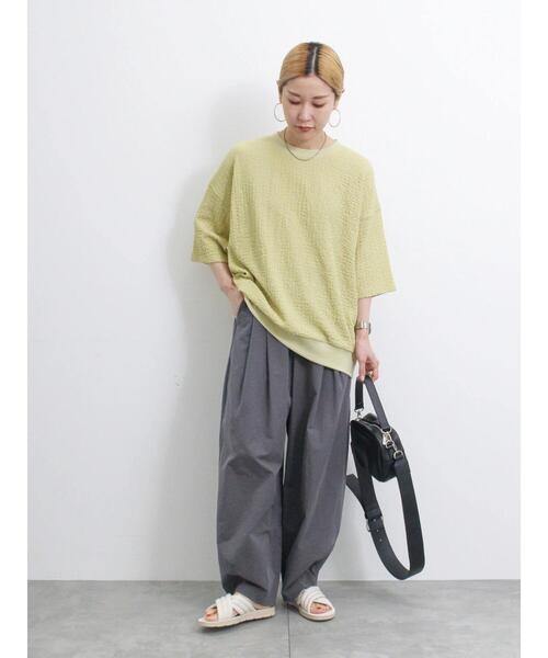 Samansa Mos2 blue（サマンサモスモスブルー）の「◎膨れジャカードプルオーバー（Tシャツ/カットソー・レディース・ブラック/オフホワイト/グリーン・F）」の18枚目の写真