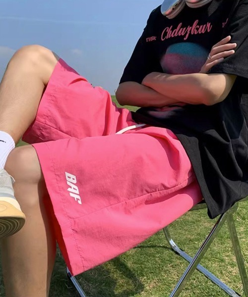 NOWLE（ノウル）の「【NOWLE】ワンポイント イージー シャカシャカ ショーツ（その他パンツ・メンズ・ブラック/ピンク/グリーン/ブルー・FREE）」の18枚目の写真