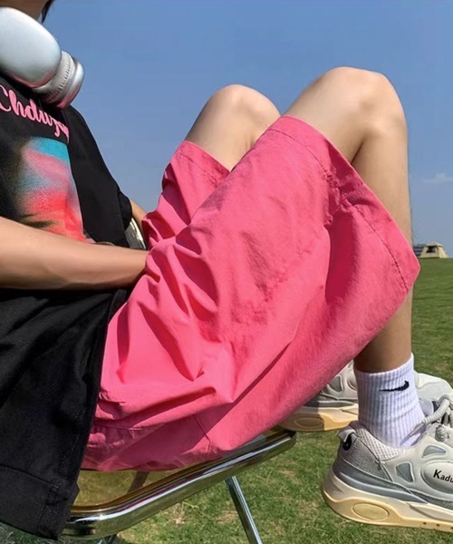 NOWLE（ノウル）の「【NOWLE】ワンポイント イージー シャカシャカ ショーツ（その他パンツ・メンズ・ブラック/ピンク/グリーン/ブルー・FREE）」の17枚目の写真