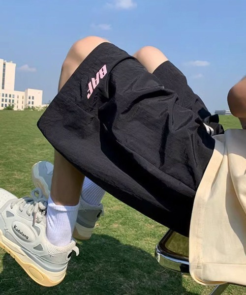 NOWLE（ノウル）の「【NOWLE】ワンポイント イージー シャカシャカ ショーツ（その他パンツ・メンズ・ブラック/ピンク/グリーン/ブルー・FREE）」の12枚目の写真