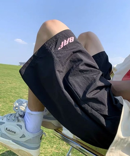 NOWLE（ノウル）の「【NOWLE】ワンポイント イージー シャカシャカ ショーツ（その他パンツ・メンズ・ブラック/ピンク/グリーン/ブルー・FREE）」の11枚目の写真