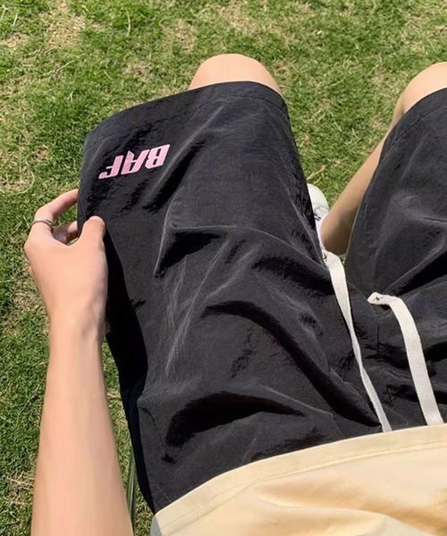 NOWLE（ノウル）の「【NOWLE】ワンポイント イージー シャカシャカ ショーツ（その他パンツ・メンズ・ブラック/ピンク/グリーン/ブルー・FREE）」の8枚目の写真