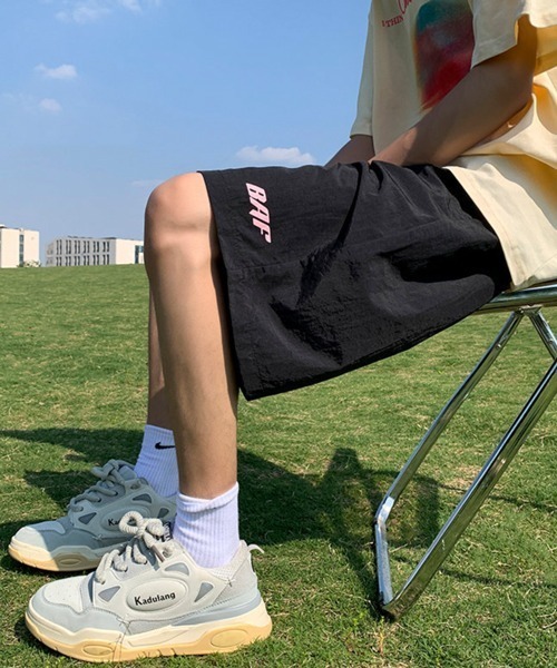 NOWLE（ノウル）の「【NOWLE】ワンポイント イージー シャカシャカ ショーツ（その他パンツ・メンズ・ブラック/ピンク/グリーン/ブルー・FREE）」の6枚目の写真