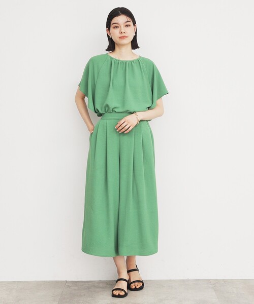 THE SHOP TK (ザ ショップ ティーケー )の「◆【涼しい!/シワになりにくい/吸水速乾/洗える】フレアスリーブブラウス(シャツ/ブラウス・レディース・ブラック/グリーン/ベージュ・12/13)」の7枚目の写真