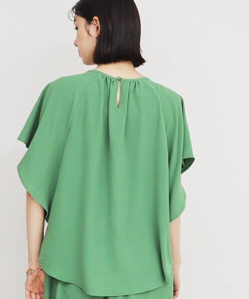 THE SHOP TK (ザ ショップ ティーケー )の「◆【涼しい!/シワになりにくい/吸水速乾/洗える】フレアスリーブブラウス(シャツ/ブラウス・レディース・ブラック/グリーン/ベージュ・12/13)」の9枚目の写真