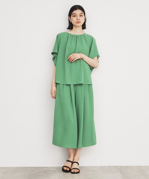 THE SHOP TK (ザ ショップ ティーケー )の「◆【涼しい!/シワになりにくい/吸水速乾/洗える】フレアスリーブブラウス(シャツ/ブラウス・レディース・ブラック/グリーン/ベージュ・12/13)」の10枚目の写真