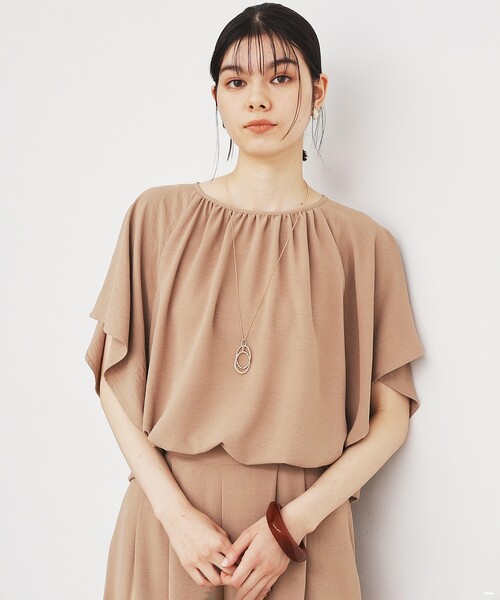 THE SHOP TK (ザ ショップ ティーケー )の「◆【涼しい!/シワになりにくい/吸水速乾/洗える】フレアスリーブブラウス(シャツ/ブラウス・レディース・ブラック/グリーン/ベージュ・12/13)」の11枚目の写真