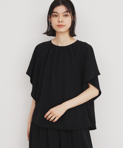 THE SHOP TK (ザ ショップ ティーケー )の「◆【涼しい!/シワになりにくい/吸水速乾/洗える】フレアスリーブブラウス(シャツ/ブラウス・レディース・ブラック/グリーン/ベージュ・12/13)」の16枚目の写真